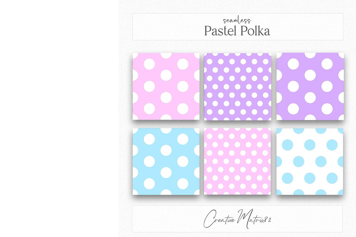 Pastel Polka Dots Digital Paper, a Pattern Graphic by Creative Matrix82 (Photo 4 of 6)