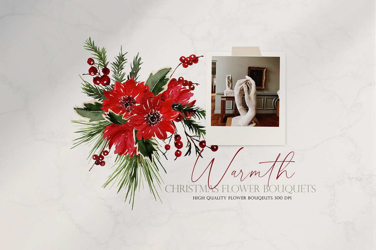 Watercolor clipart -Warmth Christmas, an Illustration by Beigetime (Photo 4 of 9)