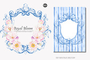 royal bloom watercolor floral set, a Decorative Illustration by Patishop Art (Thumbnail 2 of 10)