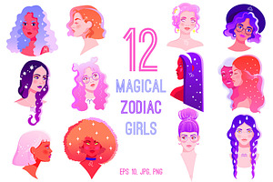 12 Magical Zodiac Girls