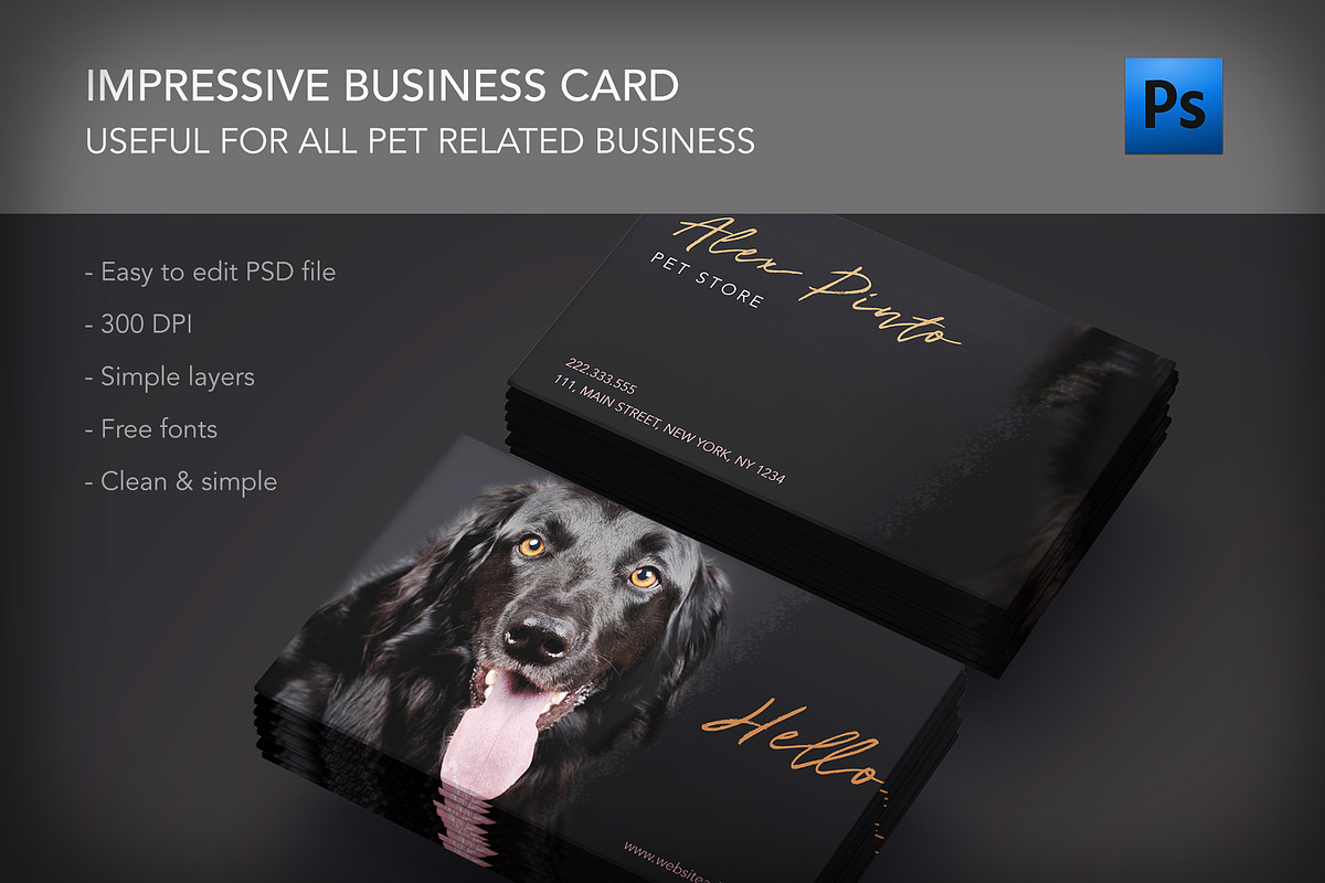 Dog animal lovers care business card, a Business Card Template by Creative Designs (Photo 1 of 2)