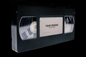 Vintage VHS Tape Cassette Mockup