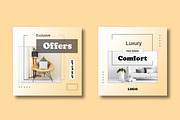 Modern Furniture Social Media Set, a Social Media Template by MightyDesign (Thumbnail 4 of 8)