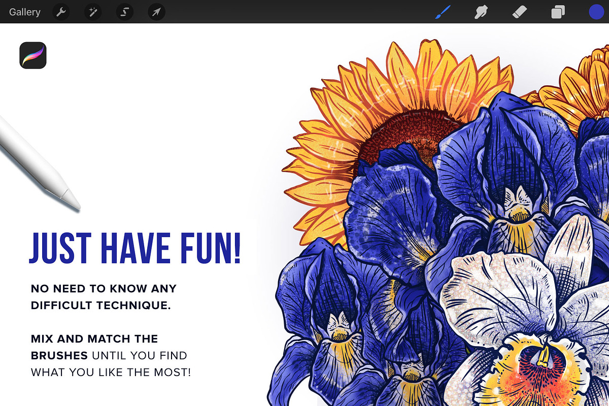 33 Textured Finish Procreate Brushes, a Brush Add-On by Riveros Illustration (Photo 10 of 10)