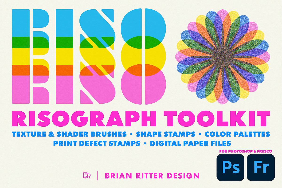 Risograph Toolkit for Photoshop, a Brush Add-On by Brian Ritter Design (Photo 1 of 13)