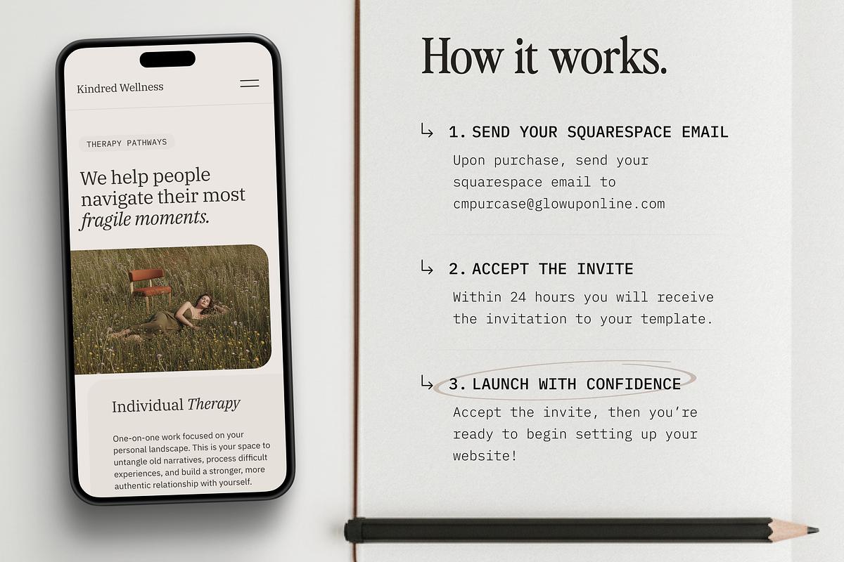 Squarespace Template for Therapists, a Squarespace Template by Glowup Online (Photo 6 of 7)