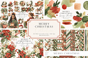 Merry Christmas Collection, a Seasonal Illustration by PeDe Designs (Thumbnail 1 of 31)