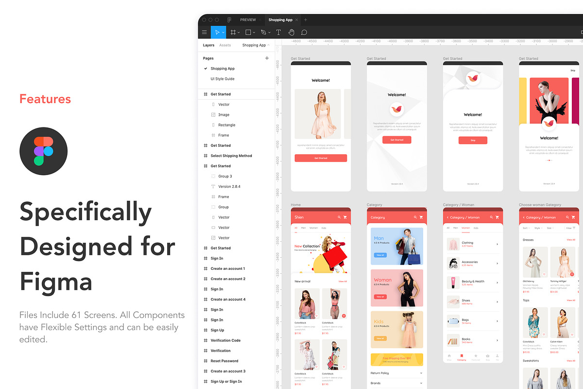 Shien E-commerce UI Kit, an App Template by marwa_elgendy (Photo 4 of 21)