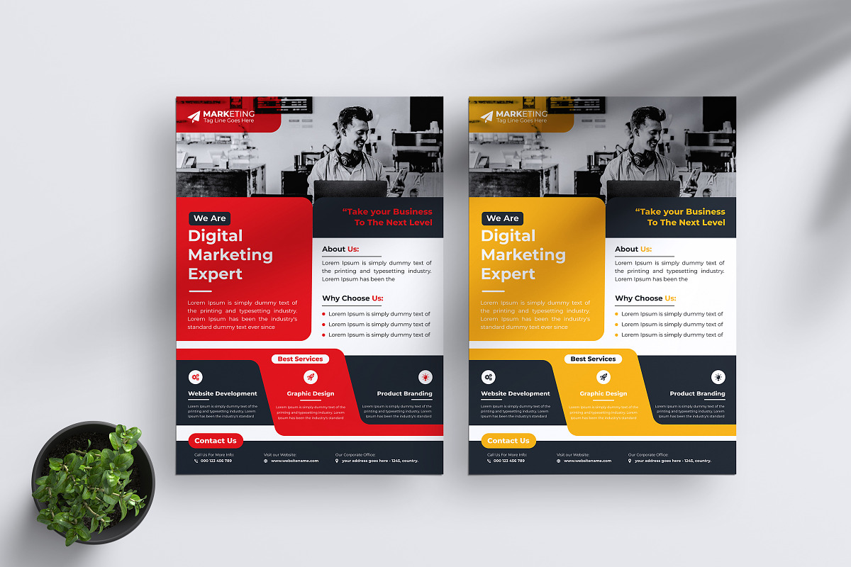Corporate Theme Business Flyer, a Marketing Template by Graphiexperto (Photo 1 of 6)