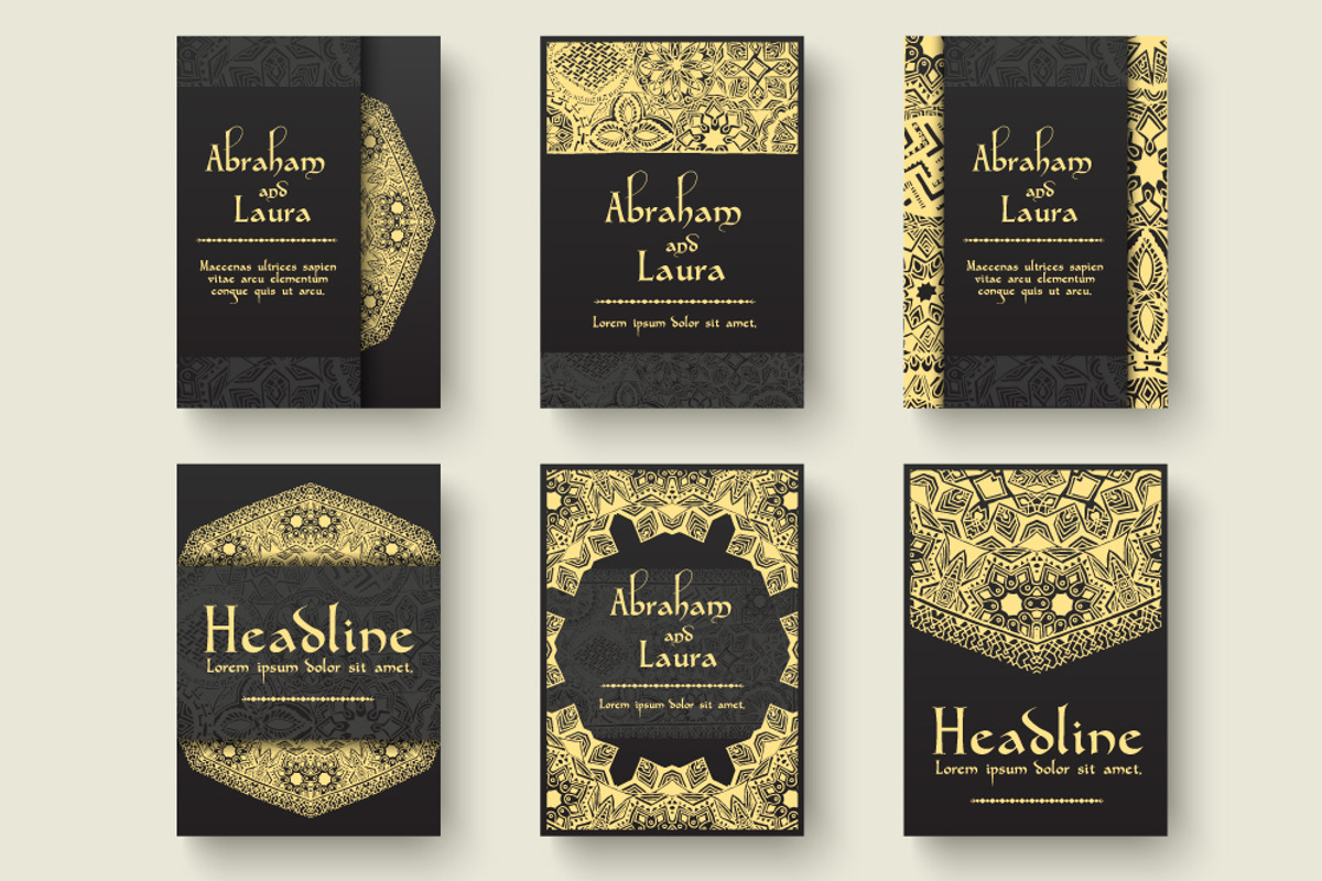 Luxury art cards set - vector, a Card Template by LineTale (Photo 2 of 2)