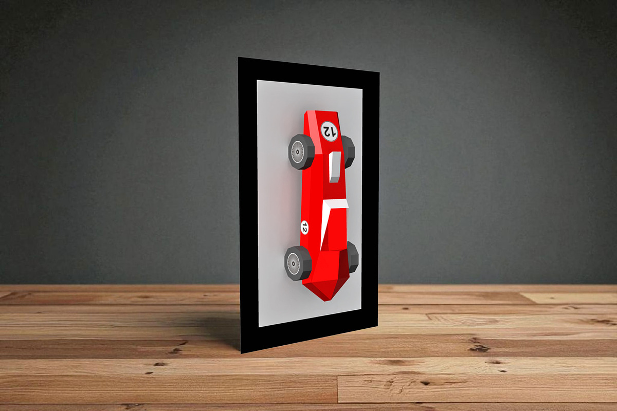F1 CAR WALL ART - 3D Papercraft preview 3