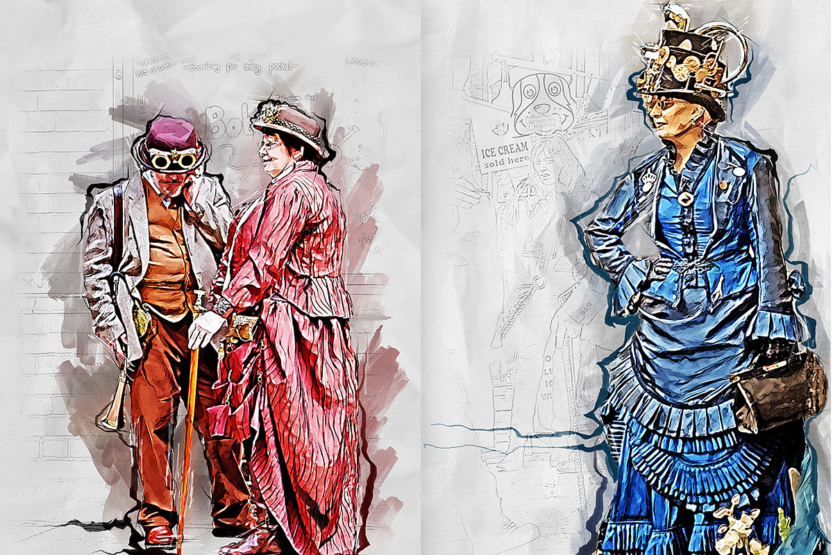 Fashion Sketch Photoshop Action, an Action Add-On by GorynArt (Photo 17 of 24)