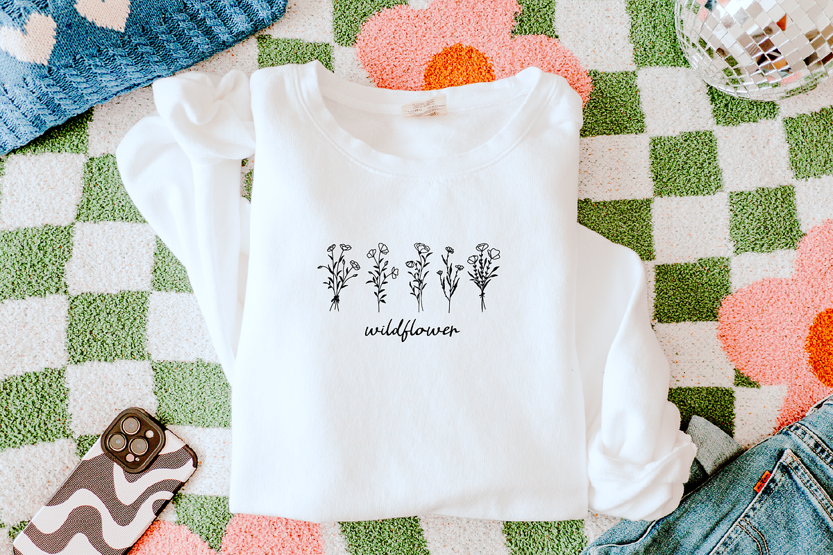 Wildflowers Line Art No:7, a Texture Illustration by Kaya Fonts (Photo 6 of 17)