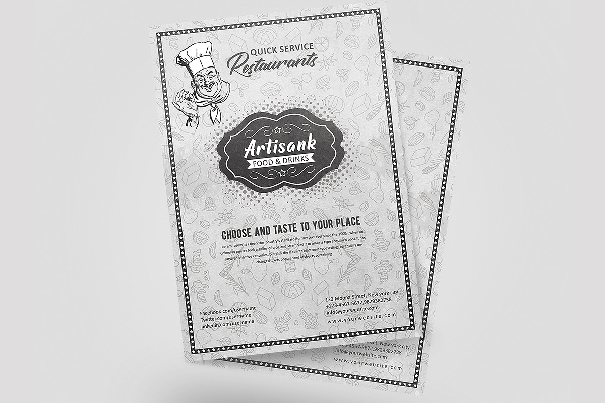 Simple Food Menu, a Flyer Template by Creative  designer (Photo 2 of 4)