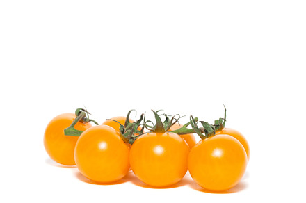 yellow tomatoes on white background, a Food & Drink Photo by AlexBush