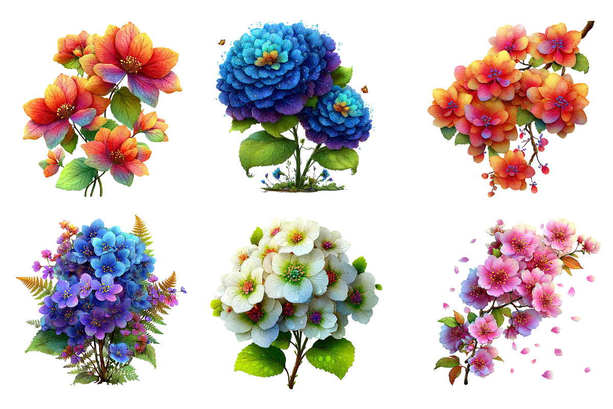 Spring Blooming Hydrangea Clipart, an Illustration by Dream Creation (Photo 6 of 7)