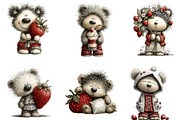 Strawberry Bear PNG Clipart, an Animal Illustration by Designking (Thumbnail 3 of 5)