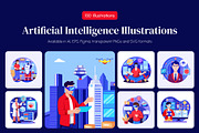 Artificial Intelligence Illustration, a Technology Illustration by Brickclay (Thumbnail 1 of 13)