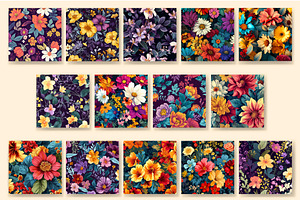 Floral Patterns 16. Retro