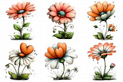 Whimsical Spring Daisy Flower Clipar, an Illustration by Daily.Designs (Thumbnail 6 of 8)