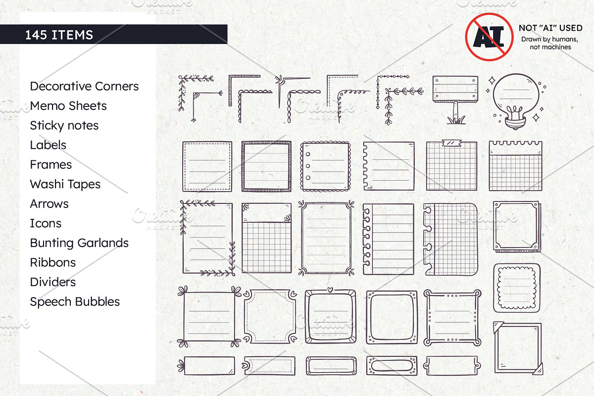 Doodle Planner Resources, a Decorative Illustration by insemar (Photo 2 of 7)