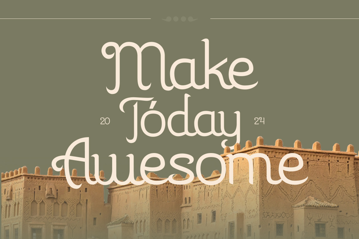 Taraweeh - Modern Islamic Typeface, a Script Font by Vadovastd (Photo 5 of 7)