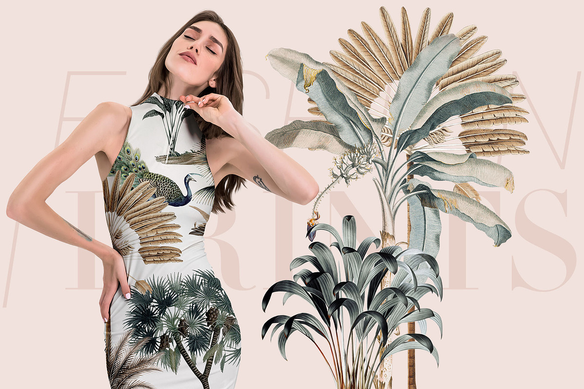 Exotic, Elegant Tropical Prints, a Pattern Graphic by Pink Linen (Photo 8 of 12)