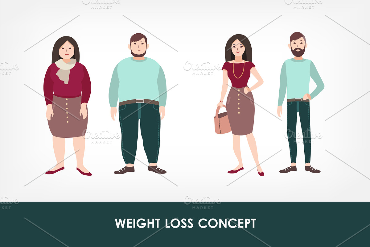 Weight loss concept, a Person Illustration by Good Studio (Photo 1 of 3)