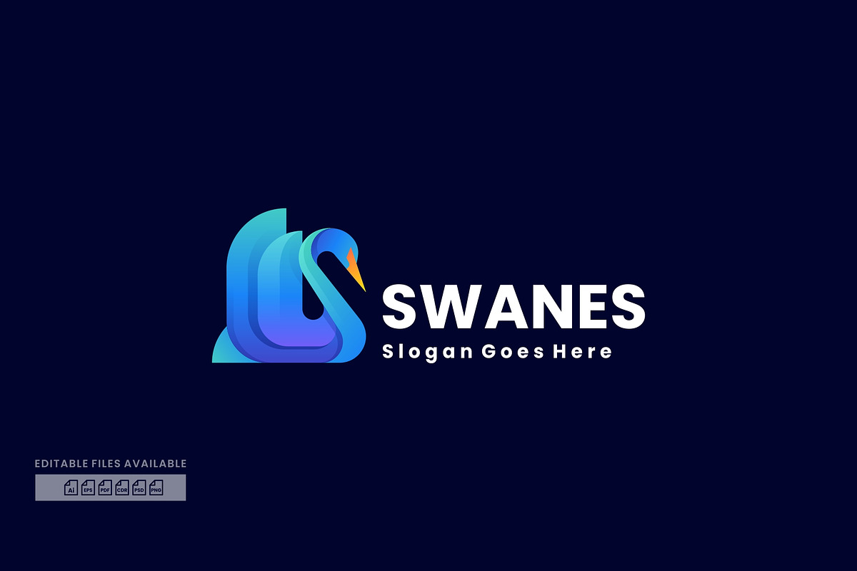 Swan Gradient Logo, a Branding & Logo Template by ivan_artnivora