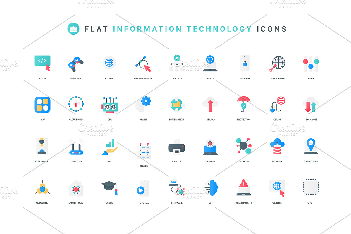 Information technology, network, a Technology Illustration by Lemberg Vector