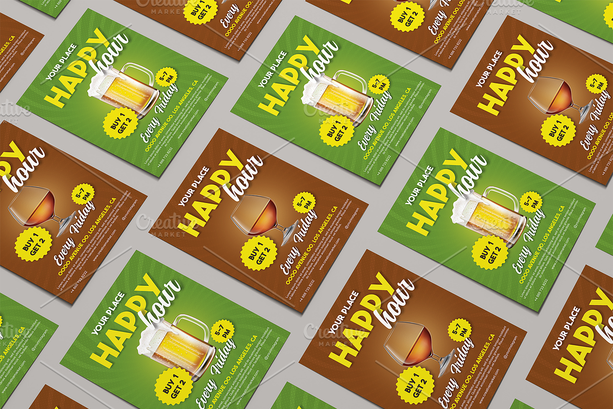 Happy Hour Flyer, a Flyer Template by Tzochko (Photo 4 of 5)