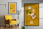 Home Office (stay home), a Decorative Illustration by helgascandinavus (Thumbnail 5 of 8)