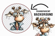 Cute Stylish giraffe clipart, an Illustration by Libby Wishes (Thumbnail 5 of 7)