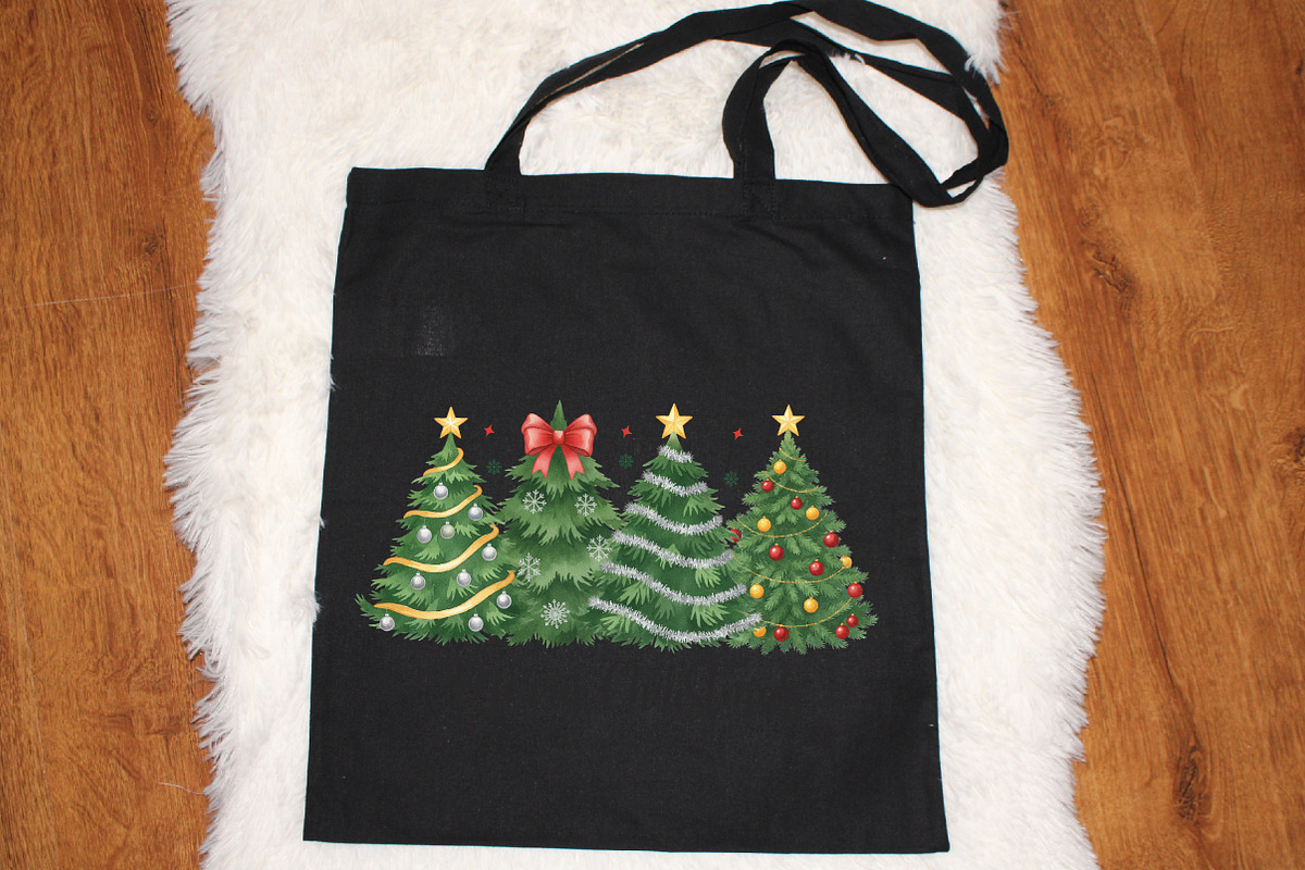 Watercolor Merry Christmas Tree PNG, an Illustration by SinaCreation (Photo 4 of 7)