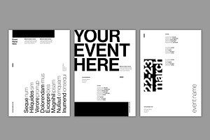 Typographic Minimal Poster Layout, a Poster Template by wavebreak