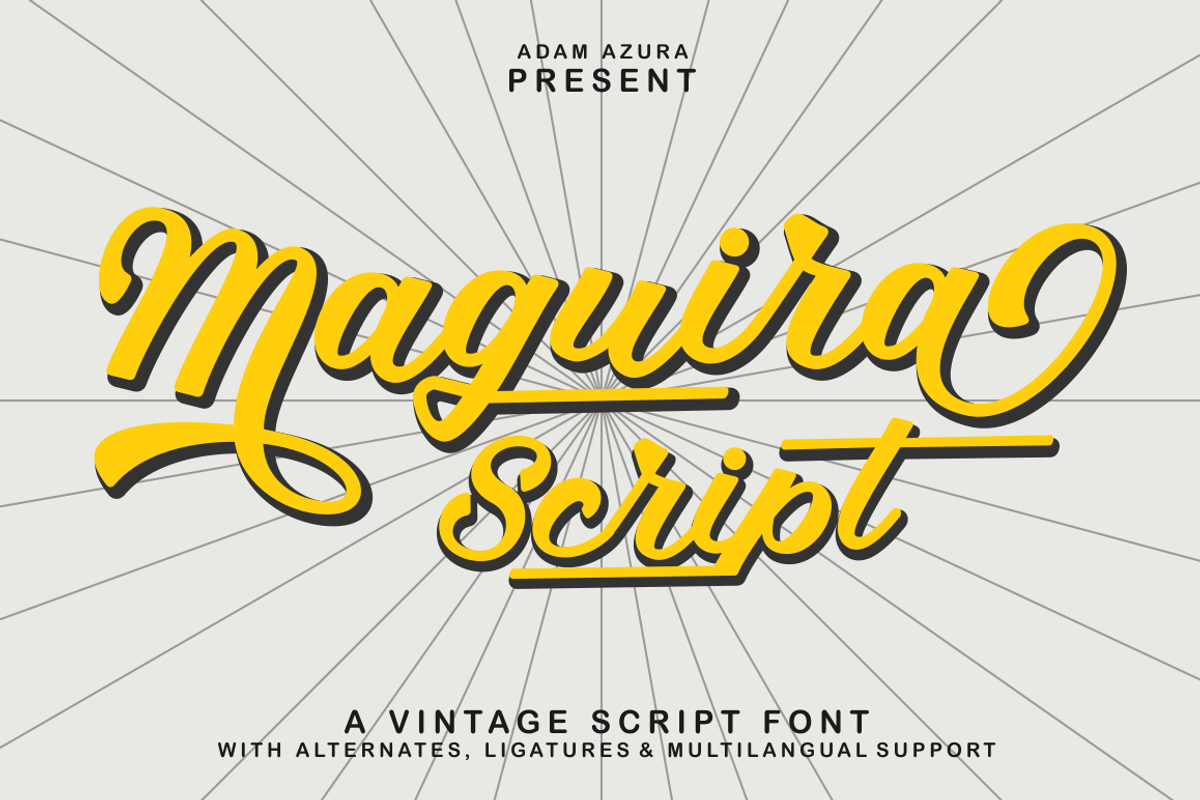 Maguira Script, a Script Font by Adam Azura (Photo 1 of 6)