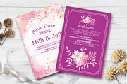 Two Sided Wedding Invitation Card, an Invitation Template by Business Flyers (Thumbnail 1 of 2)