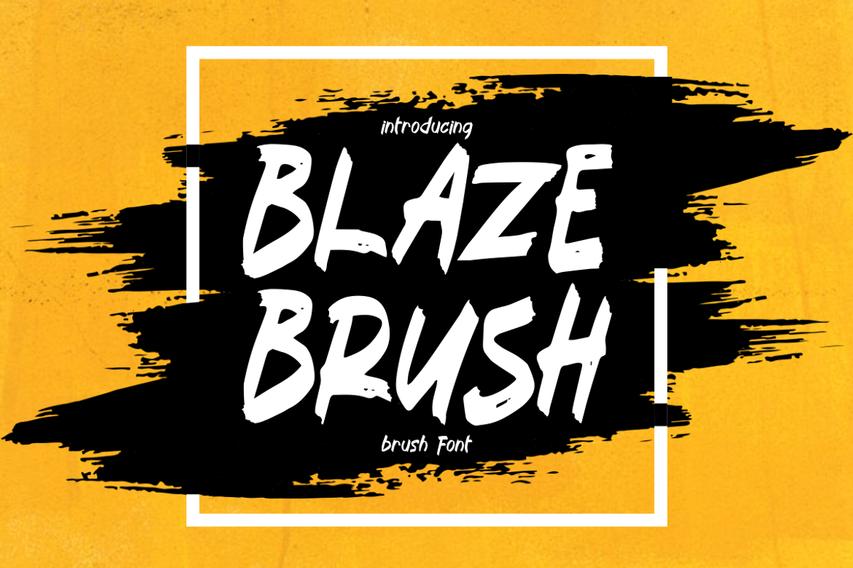 Blaze Brush - Brush Font, a Font by PutraCetol Studio (Photo 1 of 5)