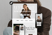 Showit Podcast Website Template, a Websites & App Template by Designorina (Thumbnail 1 of 7)