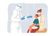 Nasal swab for COVID PCR test set, a Healthcare Illustration by Good Studio (Thumbnail 2 of 9)