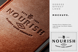 Leather Debossed Logo Mockup