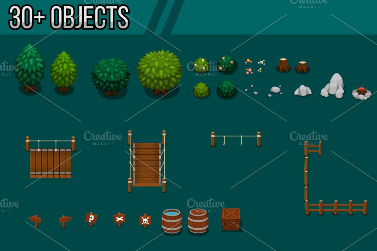 The Meadow - Top Down Tileset, a Texture Illustration by pzUH (Photo 4 of 4)