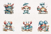 Whimsical Quirky Crab Clipart, an Animal Illustration by CreationArt (Thumbnail 3 of 7)