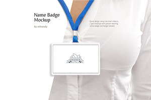Name Badge Mockup, an Advertising Mockup by rebrandy