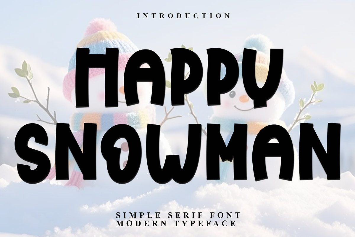 Happy Snowman, a Script Font by FreshTypeINK (Photo 1 of 7)