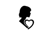 Cute Love Girl Silhouette Bundle, an Illustration by Designs_River (Thumbnail 3 of 53)