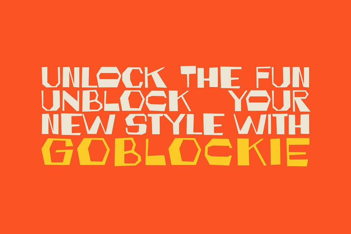 GOBLOCKIE – Geometric Block Font, a Symbol Font by TypeTasty Font (Photo 11 of 11)