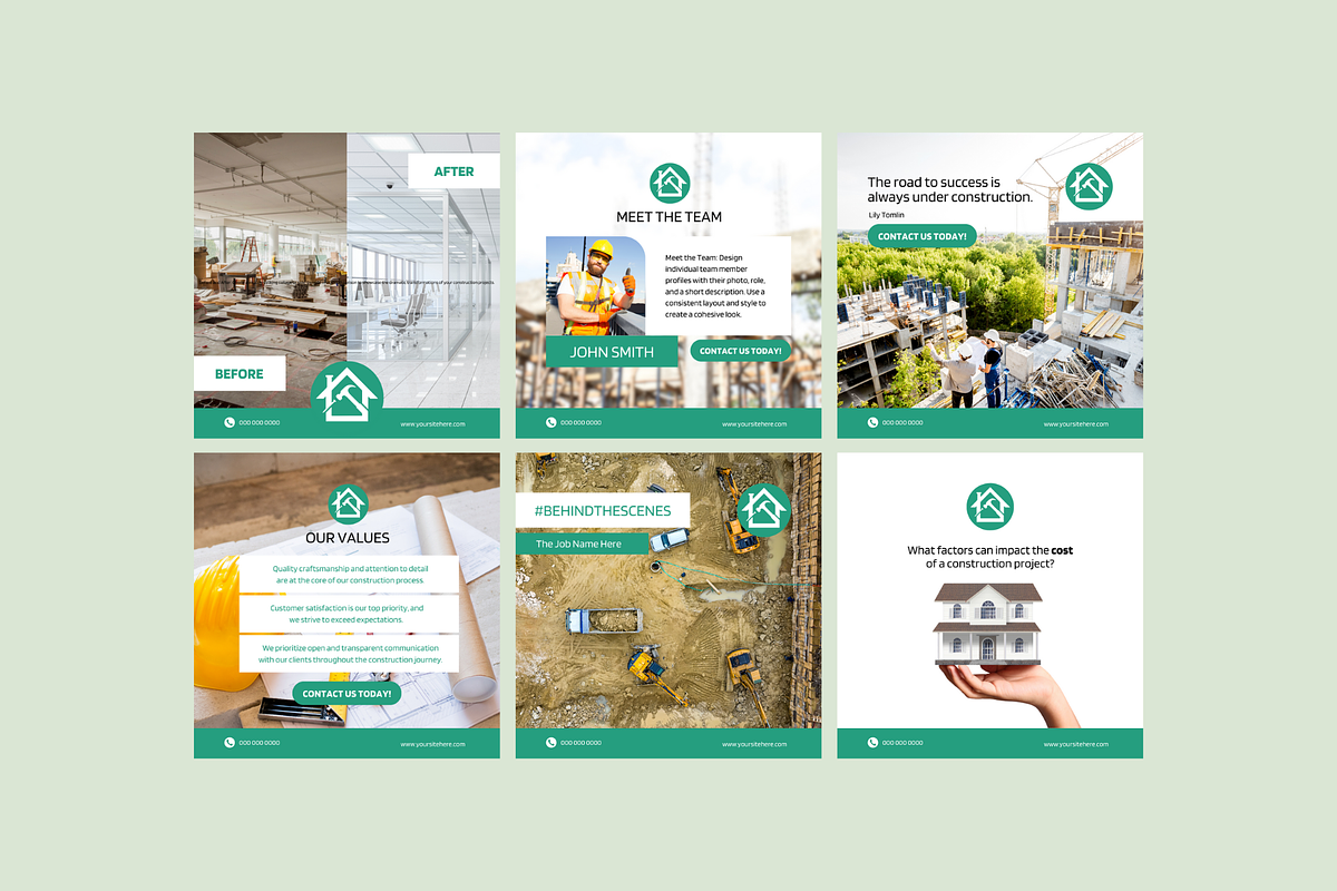 Construction Social Media, a Social Media Template by Sincerely Media (Photo 7 of 9)