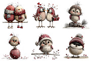 Christmas Birds Clipart, an Illustration by Craft Nest (Thumbnail 6 of 9)