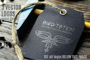 Bird Totem: Tribal Logo Design, an Illustration by Lumitar (Thumbnail 3 of 10)